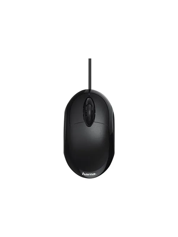 Hama MC-100 - mouse - USB - black - Mus - Optisk - 3 knapper - Svart
