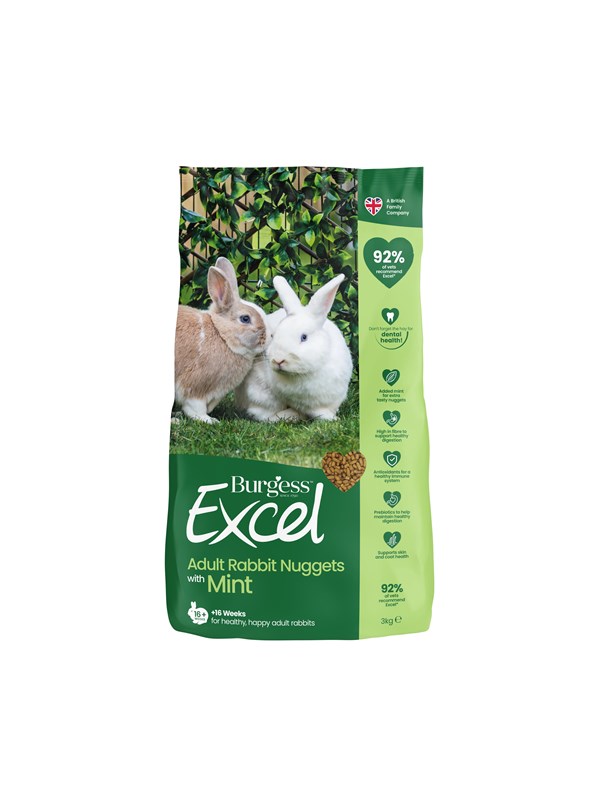 Burgess Excel Adult Rabbit Nuggets Mint 3kg