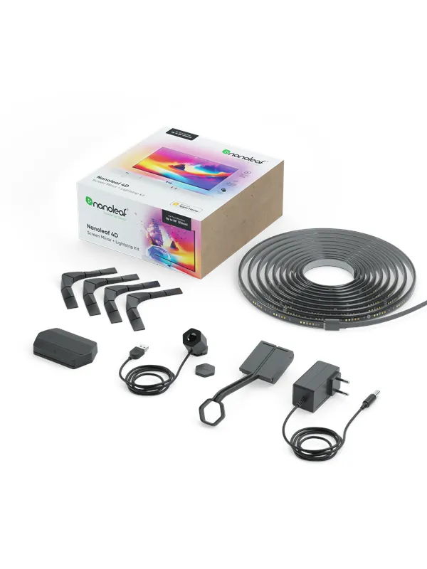 Nanoleaf 4D-skjermspeil + Lysstrips-sett - opptil 85"