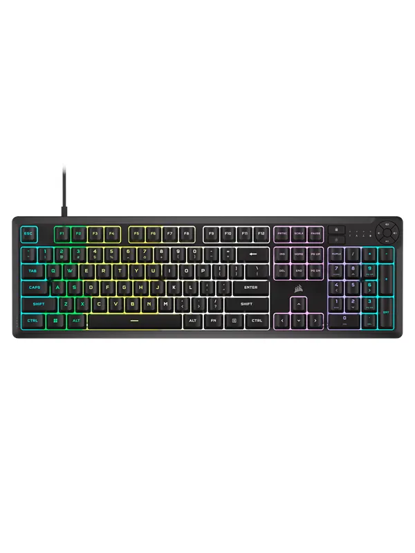 Corsair K55 CORE RGB - Gamingtastatur - Engelsk (USA) - Svart