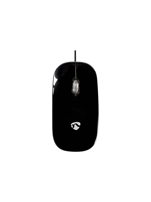 Nedis - mouse - USB - black - Mus - Optisk - 3 knapper - Svart