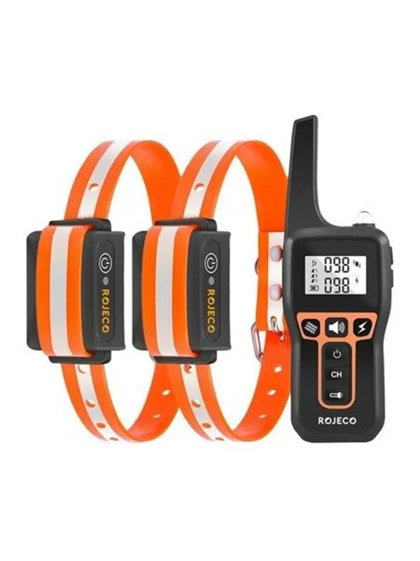 Rojeco 1000m Dog Training Collar Set - PD529 with 2 Collars
