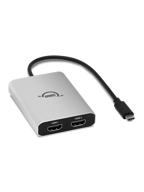 OWC USB-C Dual HDMI 4K Display Adapter USB-hub - 2 porter - Sølv