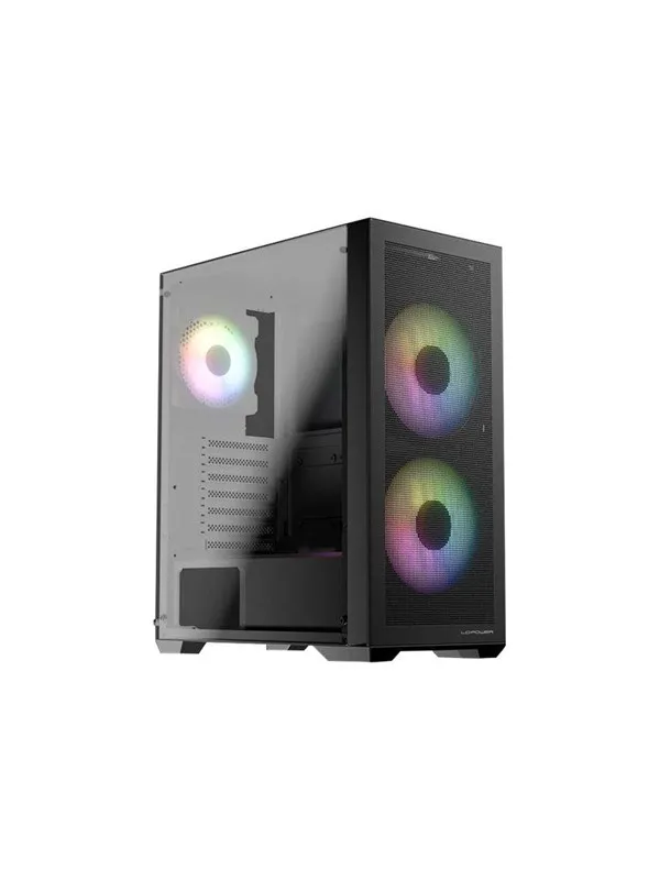 LC Power Gaming 717W Meshwork_L Dark - Kabinett - Tower - Svart