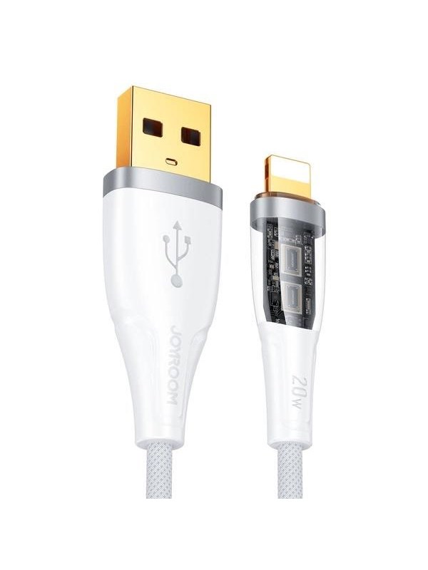 Joyroom Star-Cloud Series A3 USB-A / Lightning Cable 2.4A 1.2m with Smart Switch - White