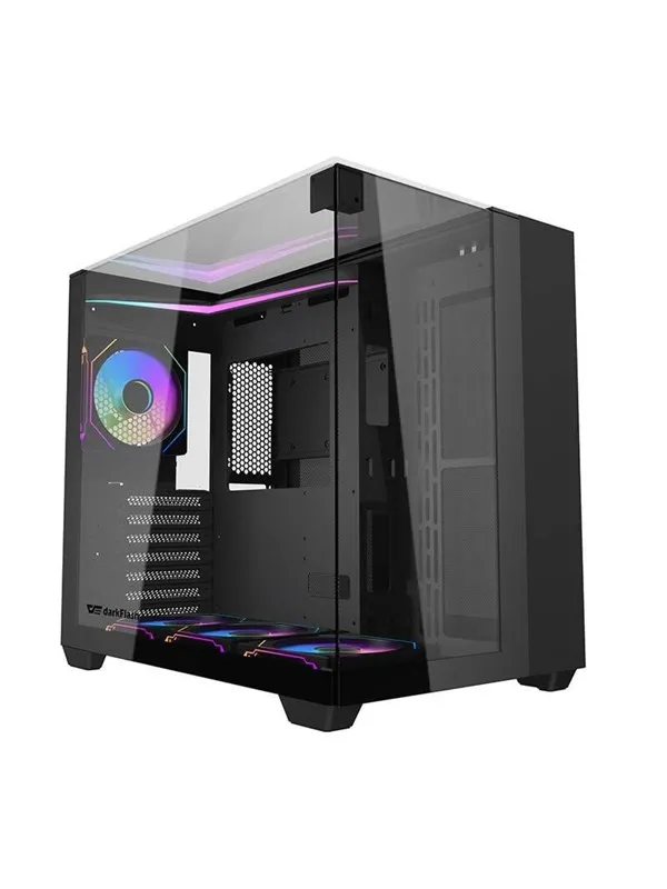Darkflash TH285 computer case 4 fans (black) - Kabinett - Miditower - Svart