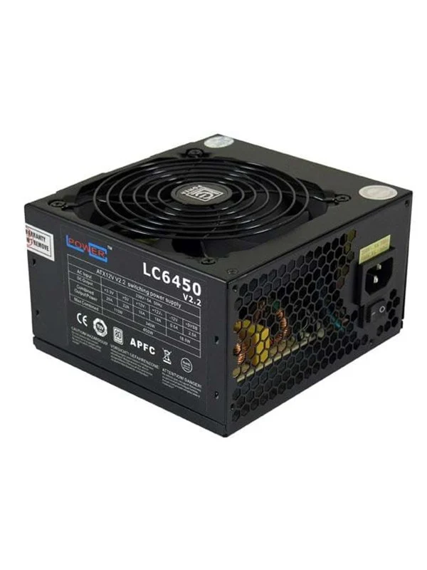 LC Power Super Silent LC6450 V2.2 - 450W Strømforsyning (PSU) - 450 Watt - 120 mm - ATX - 80 Plus White sertifisert