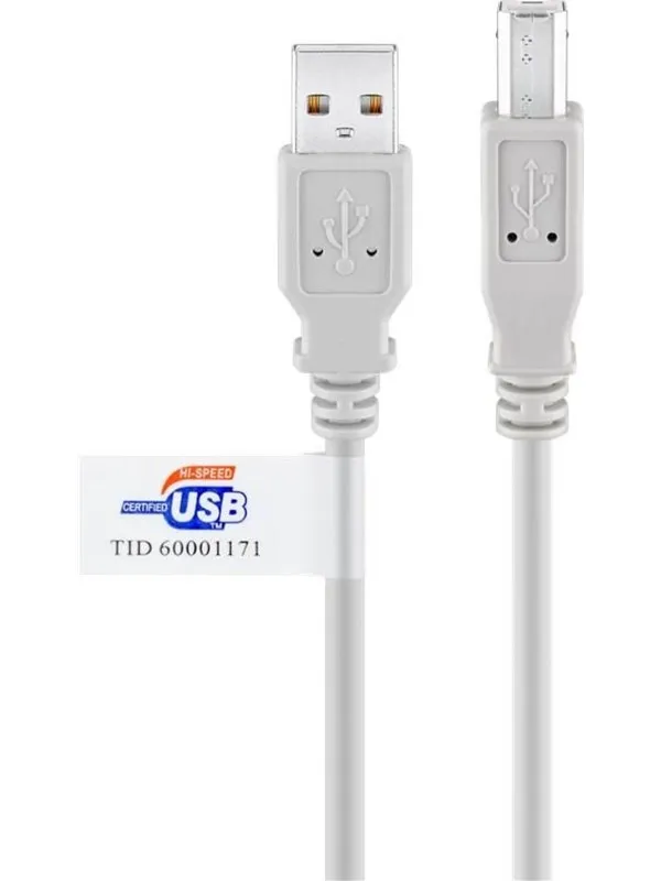 Pro USB-A <-> USB Mini-B (4-pin) - 5m - Grå