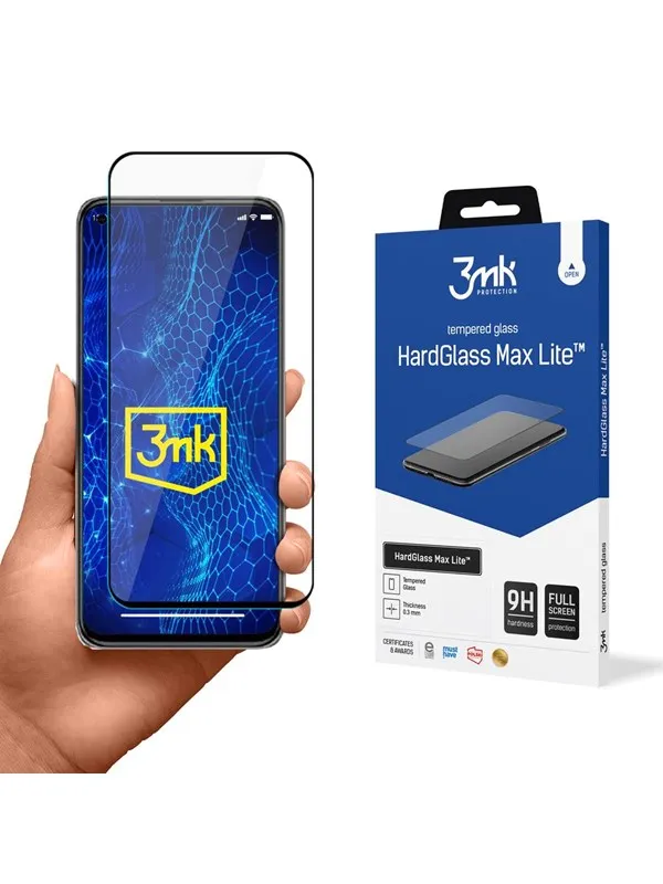 3mk 9H  HardGlass Max Lite™ Glass on Xiaomi Mi 11 Lite 4G / 5G / 11 Lite 5G NE