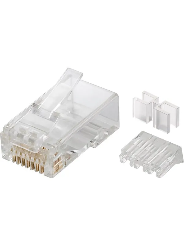 Pro RJ45 plug CAT 6a UTP unshielded (10 pack) - Transparent