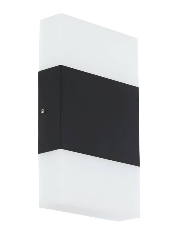 EGLO LINOSA YTTERVEGG 125X215 2X250LM IP54 SVART