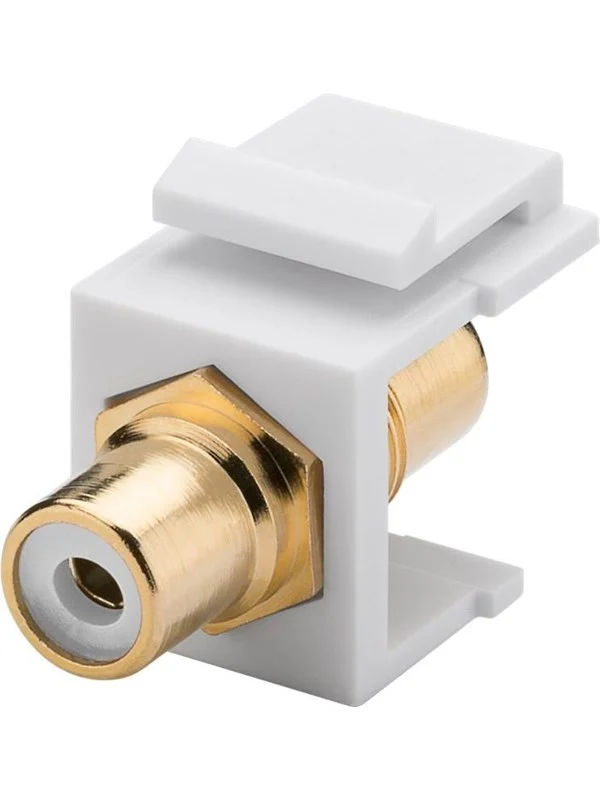 Pro Keystone Cinch/RCA module - Hvit - 0cm