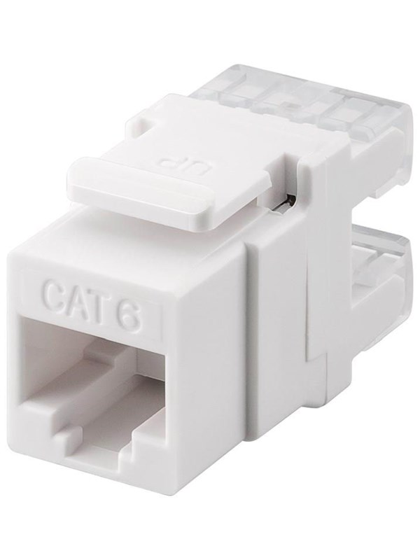 Pro Keystone module RJ45 CAT 6 UTP 250 MHz - Hvit