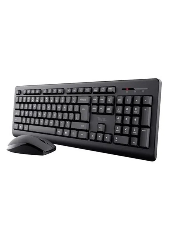 Trust Primo Wireless Deskset Nordic - Tastatur & Mussett - Nordisk - Svart