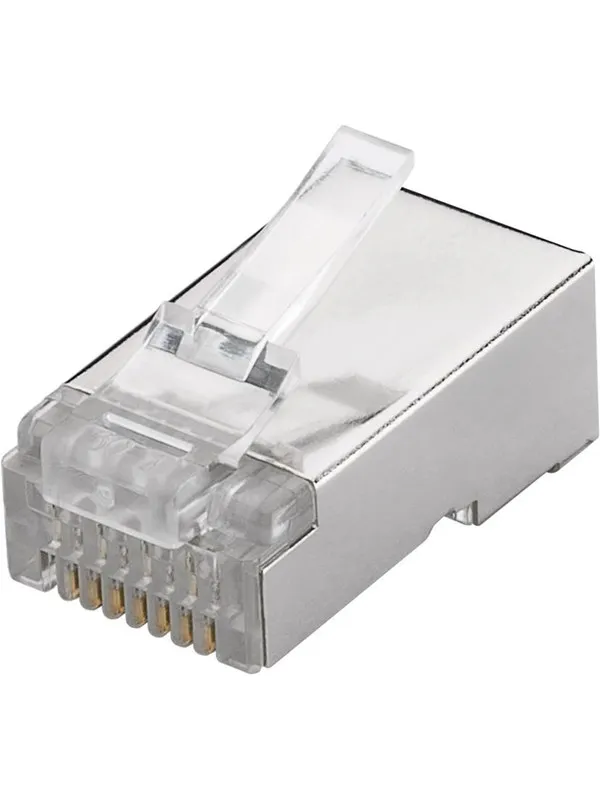 Pro RJ45 plug CAT 6 STP shielded (10 pack) - Transparent