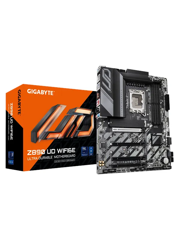 GIGABYTE Z890 UD WIFI6E Hovedkort - Intel Z890 - Intel LGA1851 socket - DDR5 RAM - ATX