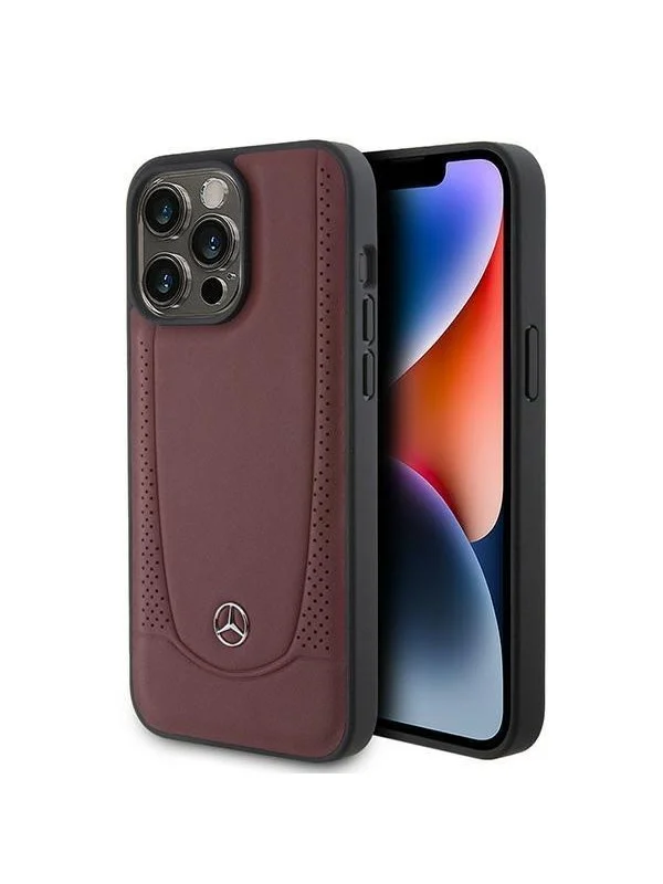Mercedes  Leather Urban Bengale Case for iPhone 15 Pro - Red