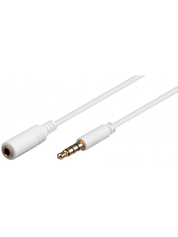 Pro MiniJack 3.5mm Ext. 4P - Wh - 1m