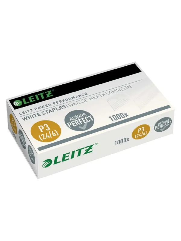 Leitz Heftestift  24/6 P3 Hvit Eske/1000