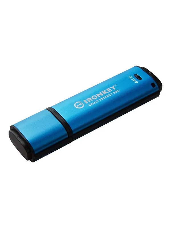 Kingston IronKey Vault Privacy 50 (USB-C 3.2) - 64GB - Minnepenn