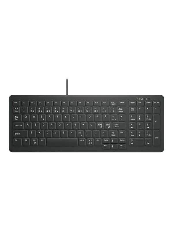 Cherry Active Key MedicalKey AK-C7000F - keyboard - sanitisable compact hygiene with numpad - QWERTY - Pan Nordic - black Input Device - Tastatur - Nordisk - Svart