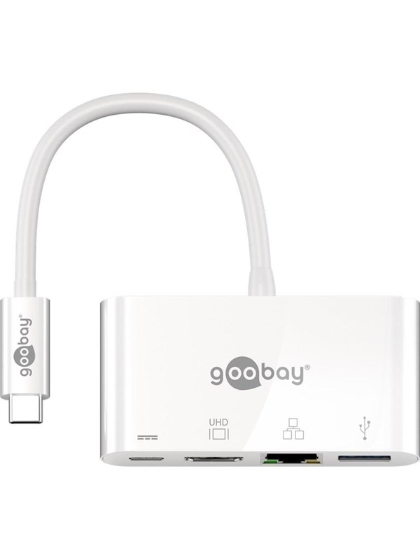 Pro USB C with Power Delivery to HDMI/LAN/USB C PD adapter
