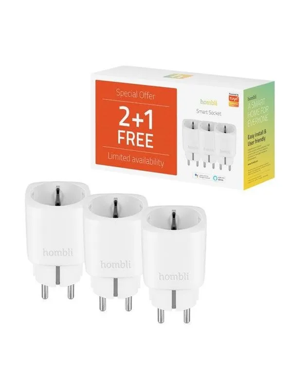 Hombli Smart stikkontakt (EU) Promo Pack 2+1