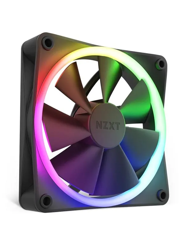 NZXT F140 RGB - Black - Kabinettvifte - 140mm - Svart med RGB LED-lys - 33 dBA