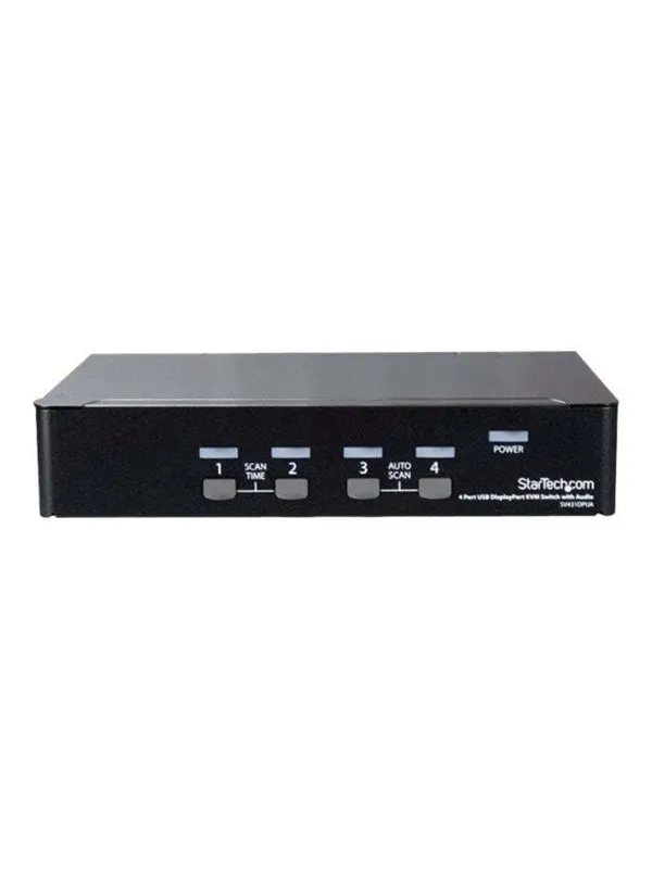 StarTech.com 4-Port DisplayPort KVM Switch - 4K 60Hz - KVM / audio-switch - 4 porte