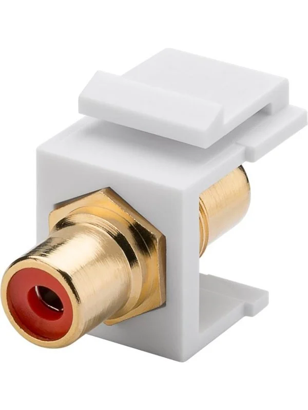 Pro Keystone Cinch/RCA module - Rød - 0cm