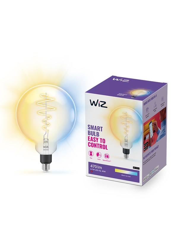 WiZ Tunable G200 E27 Smart Filament Globe Bulb - Dimbar varm til kald hvit LED