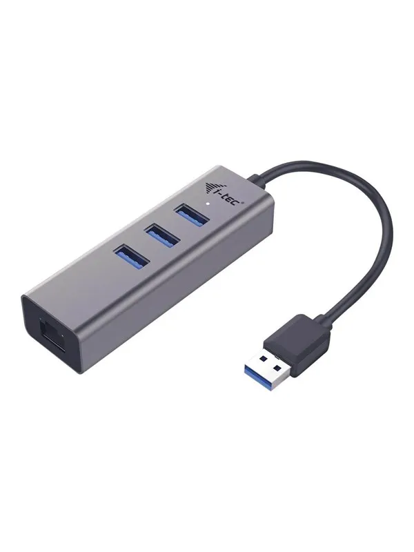 I-Tec USB 3.0 Metal 3-Port USB-hub - 3 porter - Grå