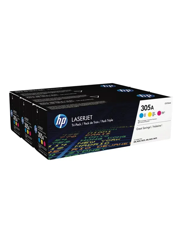 HP 305A / CF370AM 3-Pack - Laser toner Cyan