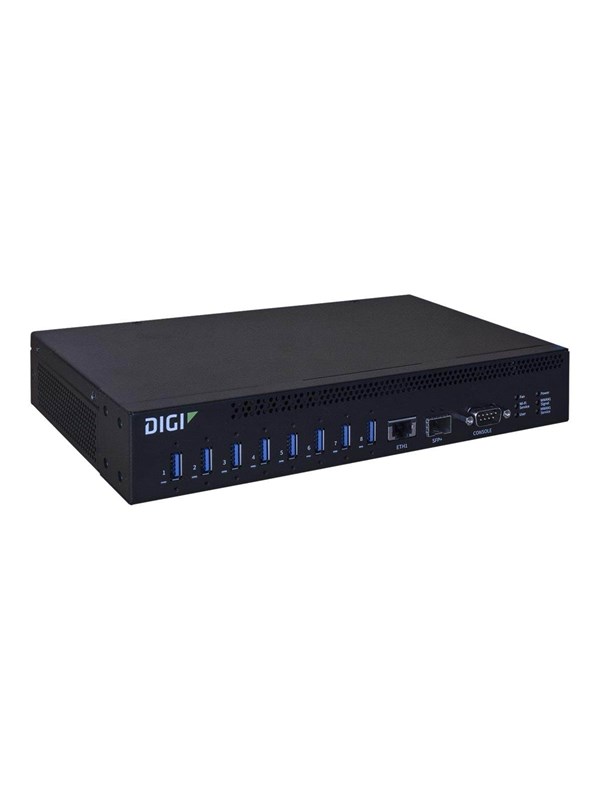Digi AnywhereUSB 8 Plus USB-hub - USB 3.2 - 8 porter - Svart