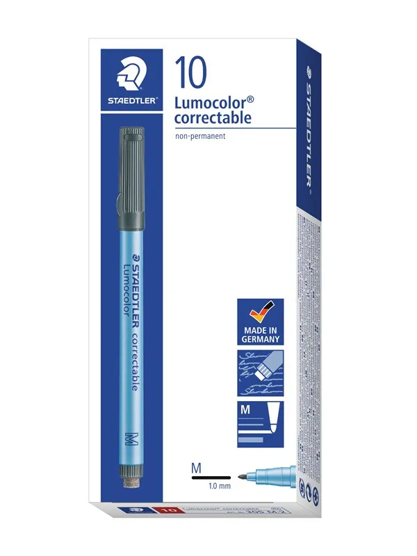 Staedtler OHP pen Lumocolor correctable 10 pcs  M red