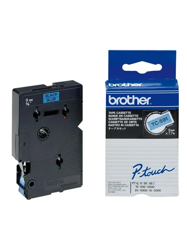 Brother Tape/9mm black on blue