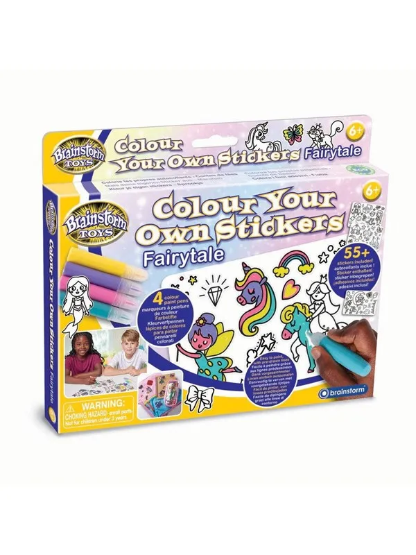 Brainstorm Colour Your Own Stickers - Fairytale