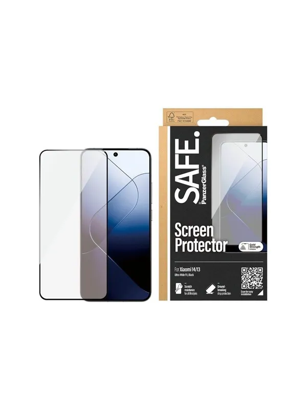 SAFE by PanzerGlass Skjermbeskyttelse Xiaomi 14, 13, Ultra-Wide Fit