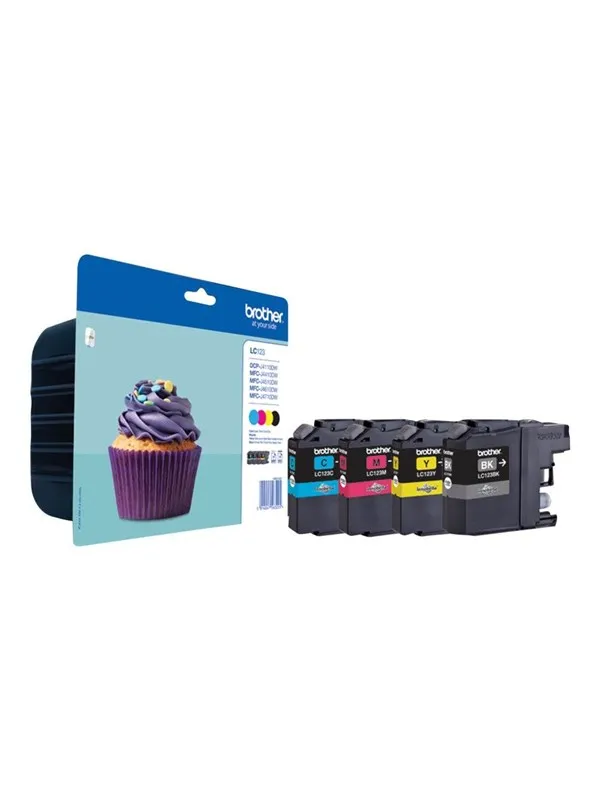 Brother LC123VALBP / LC 123VALBP 4-Pack High Capacity - Blekkpatron Cyan