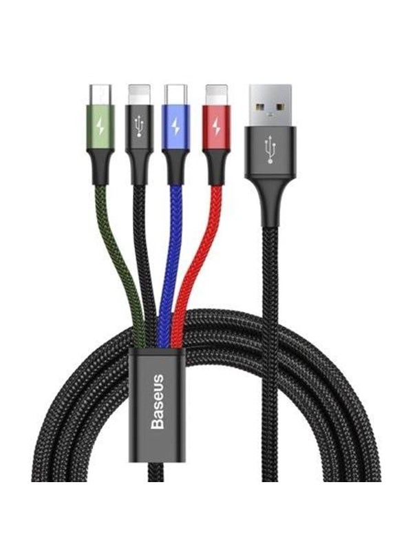 Baseus Fast USB cable 4in1 USB-C / 2x Lightning / Micro 3.5A 1.2m - black