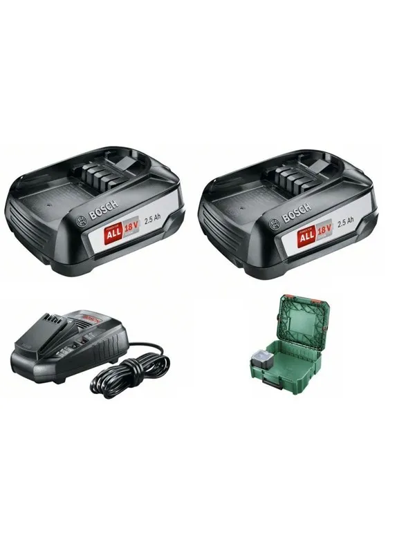 Bosch BATTERISÃ-T 18V 2X2.5AH M/LADER S-BOX