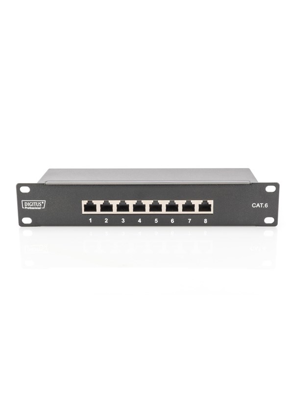 DIGITUS 8-Port 1U CAT6 Patch Panel