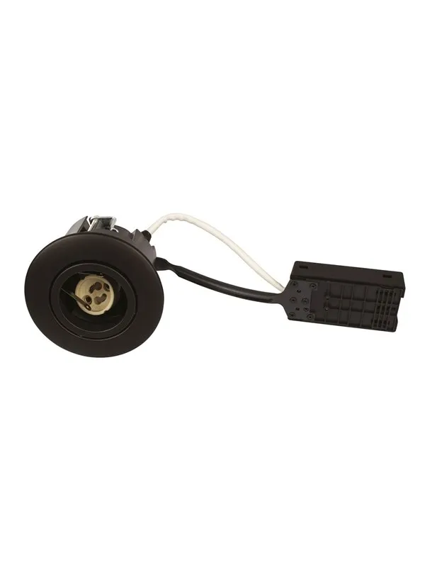 Scan Products Luna quick install 230v gu10 ip44 matt black round