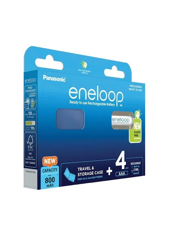 Panasonic eneloop BK-4MCDE - Battery 4 x AAA - NiMH - ( rechargeable ) - 800 mAh