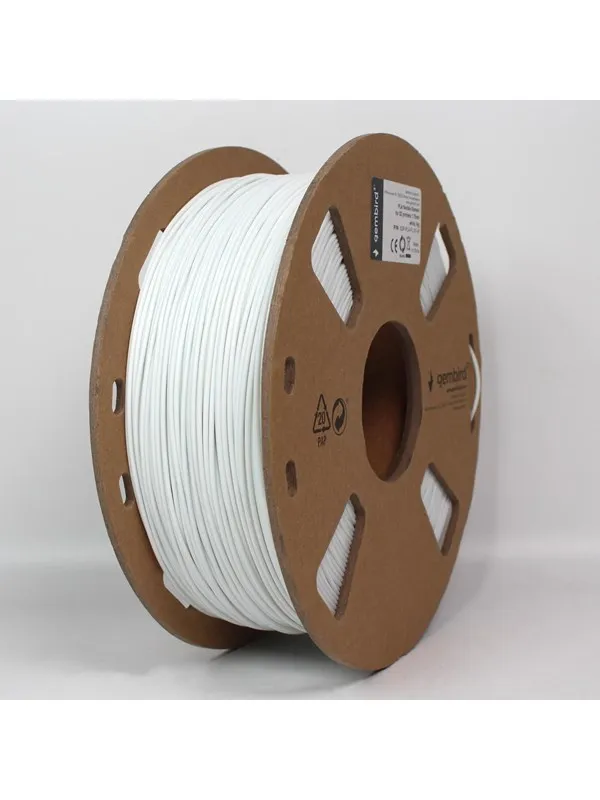 Gembird PLA-FL Filament - Hvit - 1.75mm ø - 1 kg