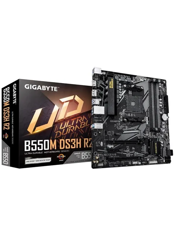 GIGABYTE B550M DS3H R2 Hovedkort - AMD B550 - AMD AM4 socket - DDR4 RAM - Micro-ATX