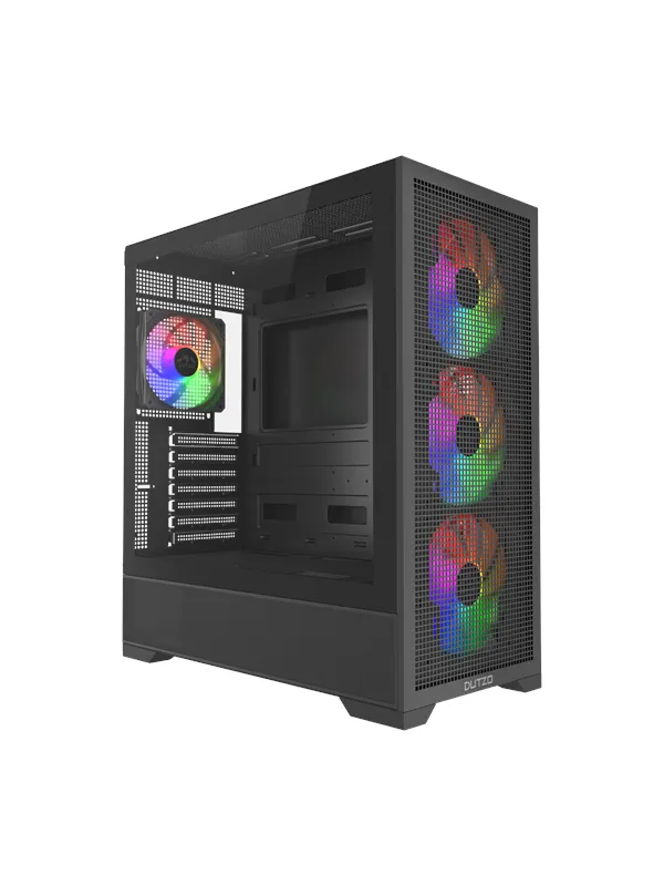 DUTZO C740 Airflow ARGB - Kabinett - Miditower - Svart