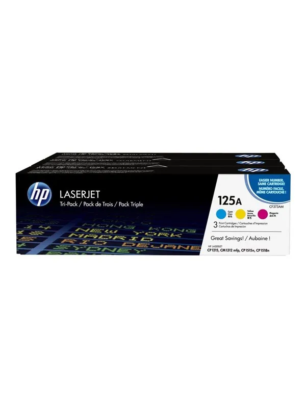 HP 125A / CF373AM 3-Pack Toner - Laser toner Colour (cyan, magenta, yellow)