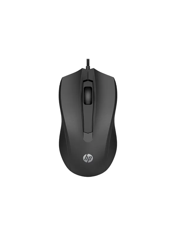 HP 100 - Mus - Optisk - 3 knapper - Svart