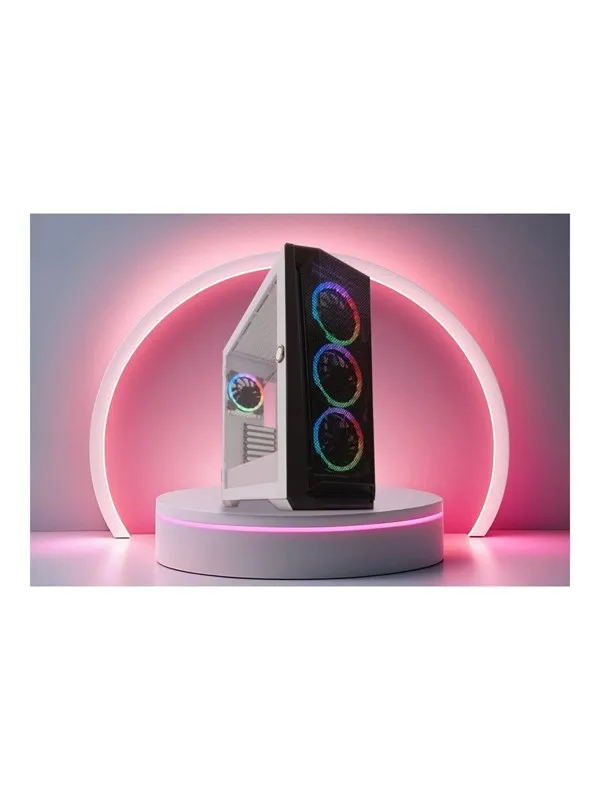 LC Power Gaming 805BW - Kabinett - Tower - Hvit